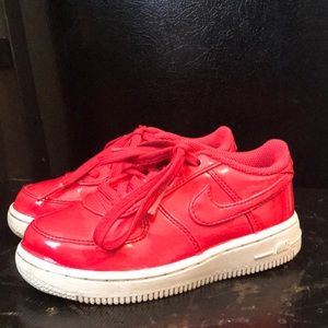 Shiny Red Air Force 1 Low
